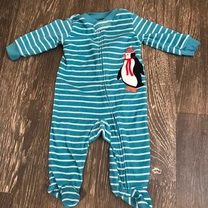 Carter’s Fleecy penguin footie pajamas